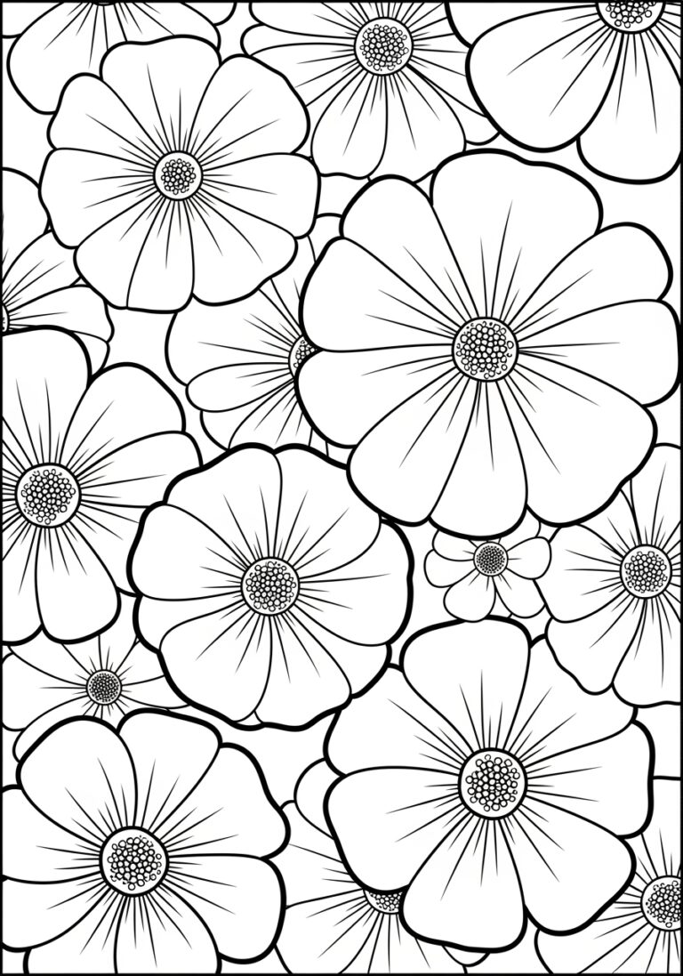 Flower Outline Coloring Page
