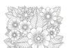 Flower Zentangle Coloring Page