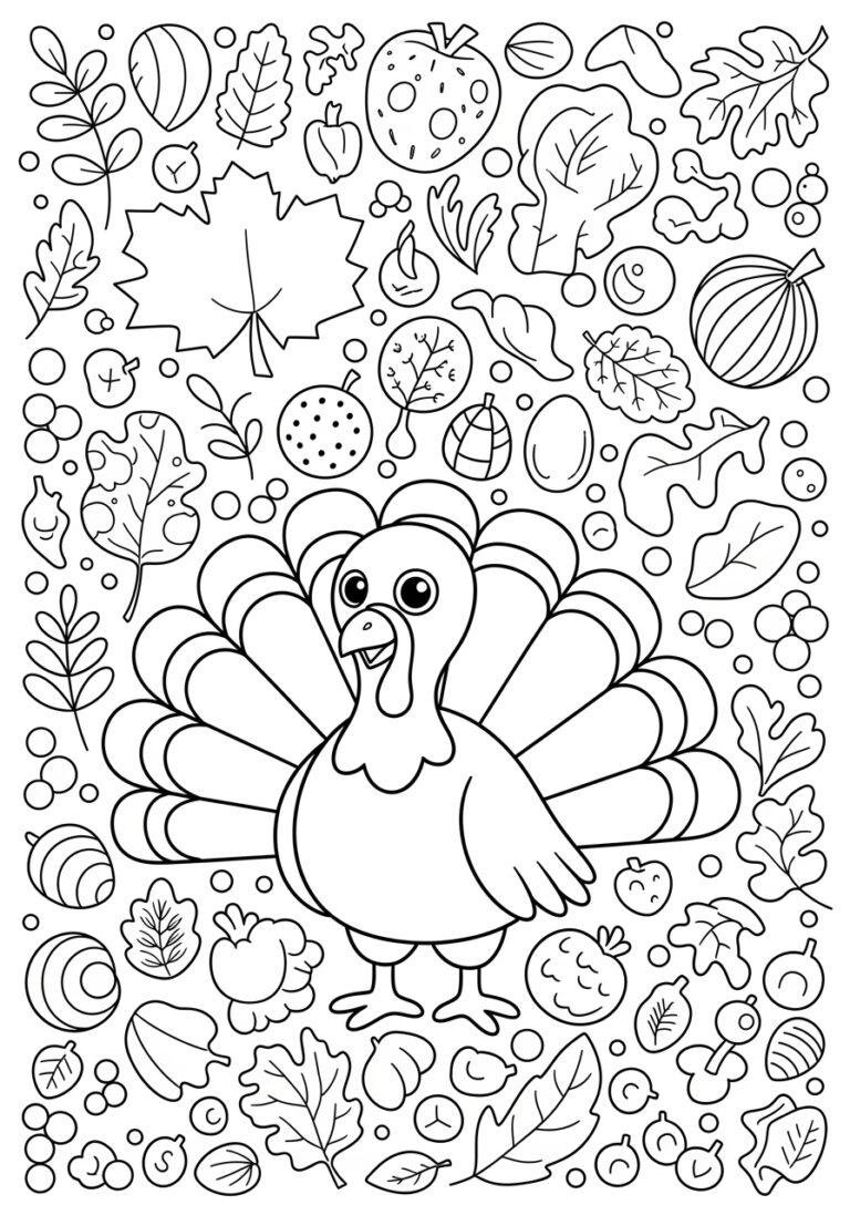 Fun Thanksgiving Coloring Page