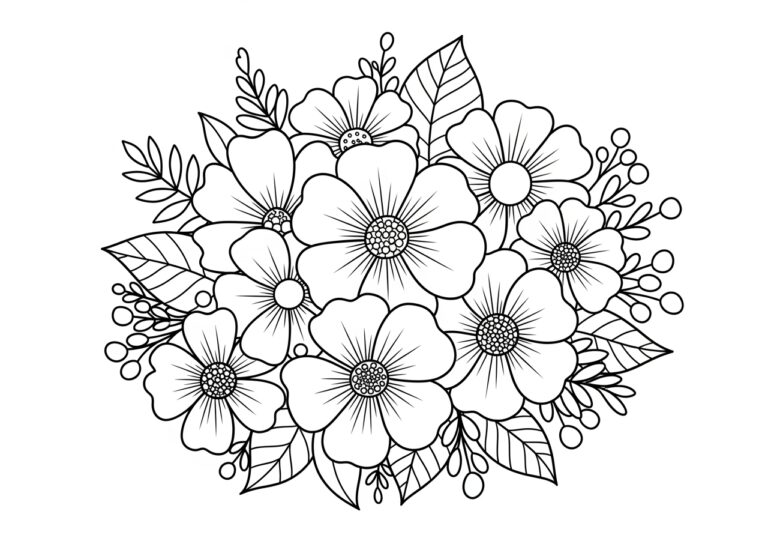 Garden Bouquet Coloring Page
