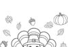 Gobble Turkey Coloring Page