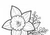 Halloween Daffodil Pumpkin Coloring Page
