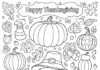 Happy Thanksgiving Coloring Image
