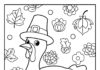 Happy Turkey Day Coloring Page