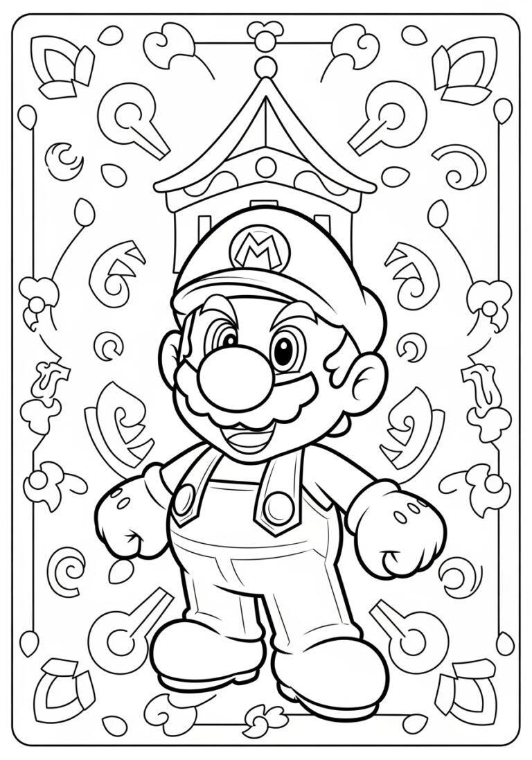Ice Mario Coloring Page