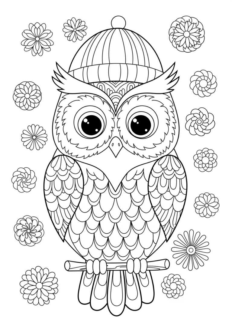 Image of Owl for Coloring Page