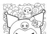 Kuromi Aesthetic Coloring Page