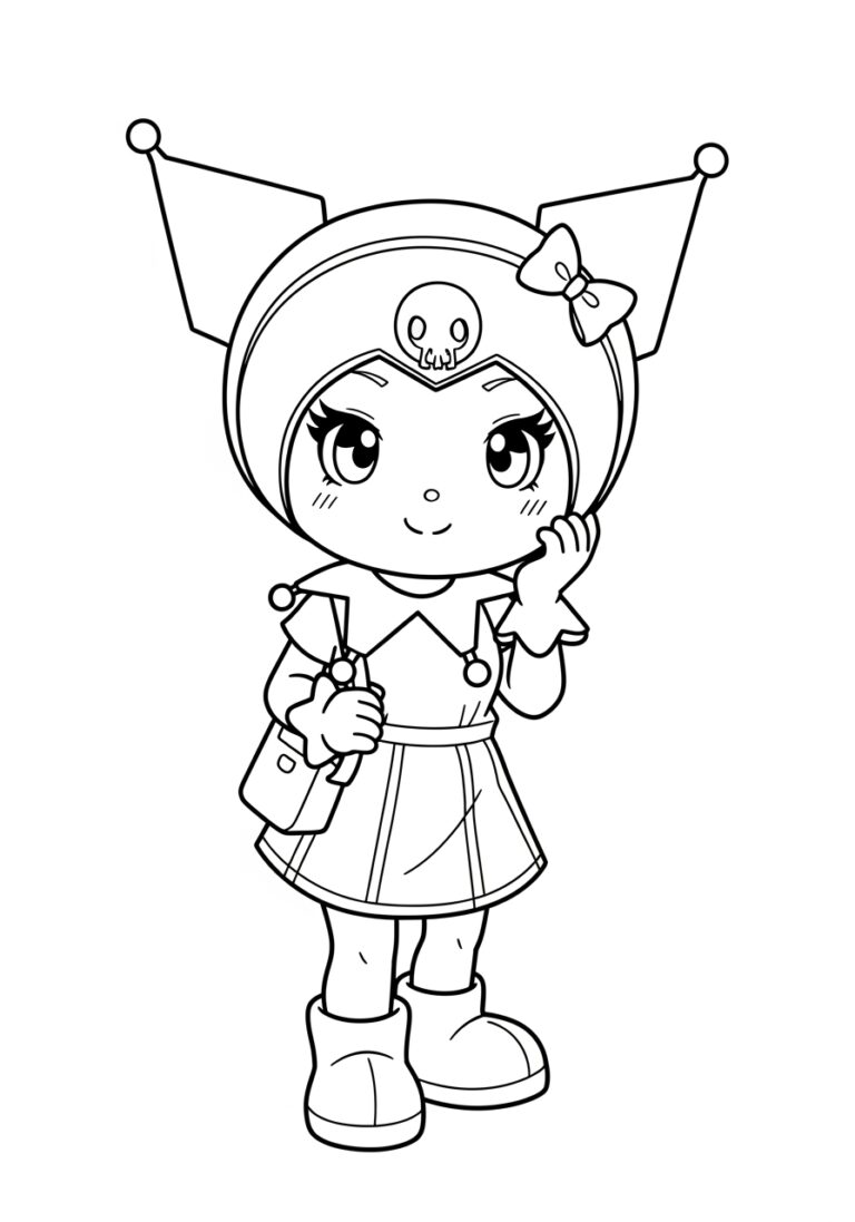 Kuromi Anime Coloring Page