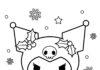 Kuromi Christmas Coloring Page
