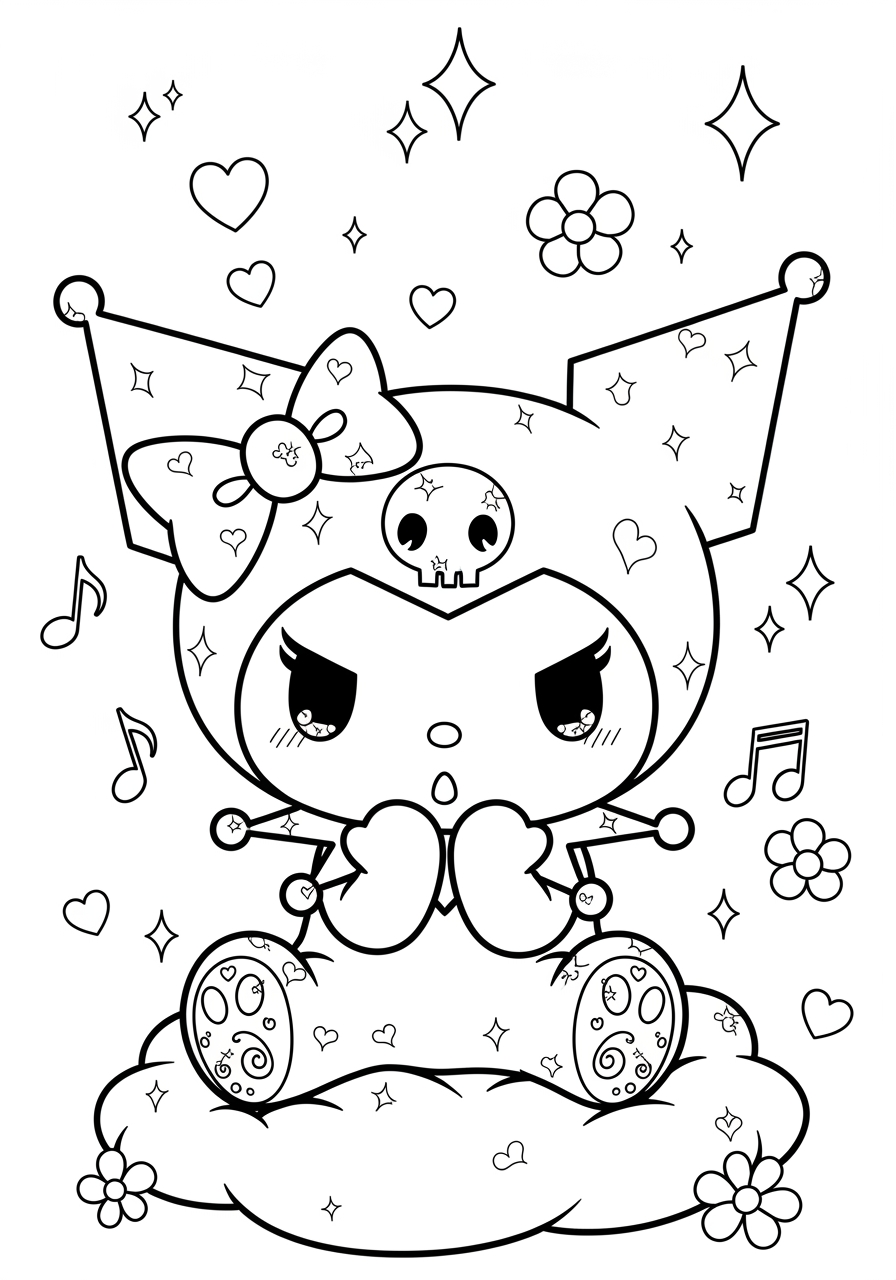 Cute Coloring Pages Of Kuromi