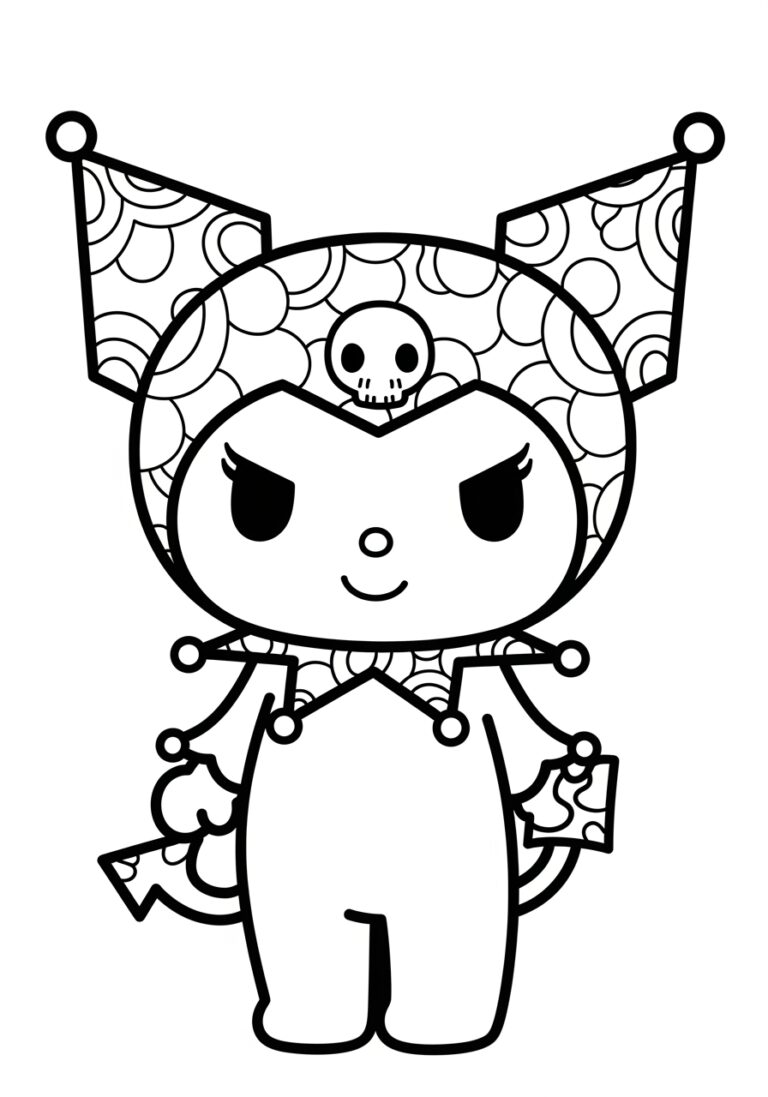 Kuromi Pastel Coloring Page