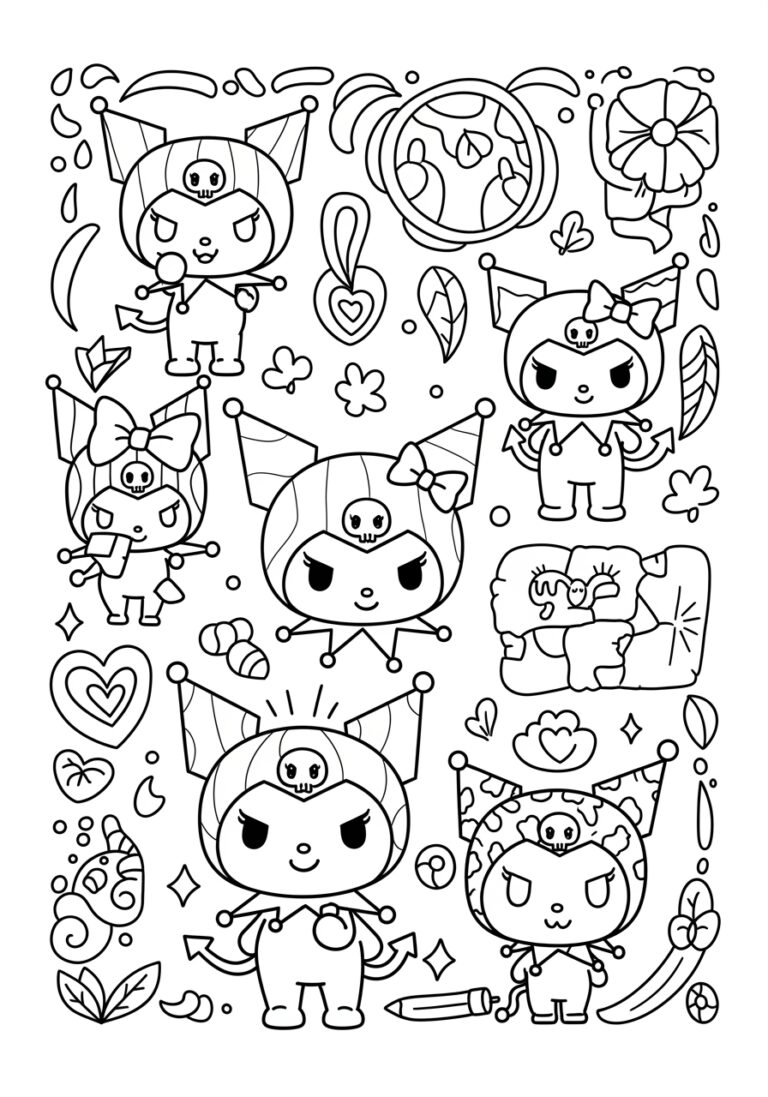 Kuromi Quote Coloring Page