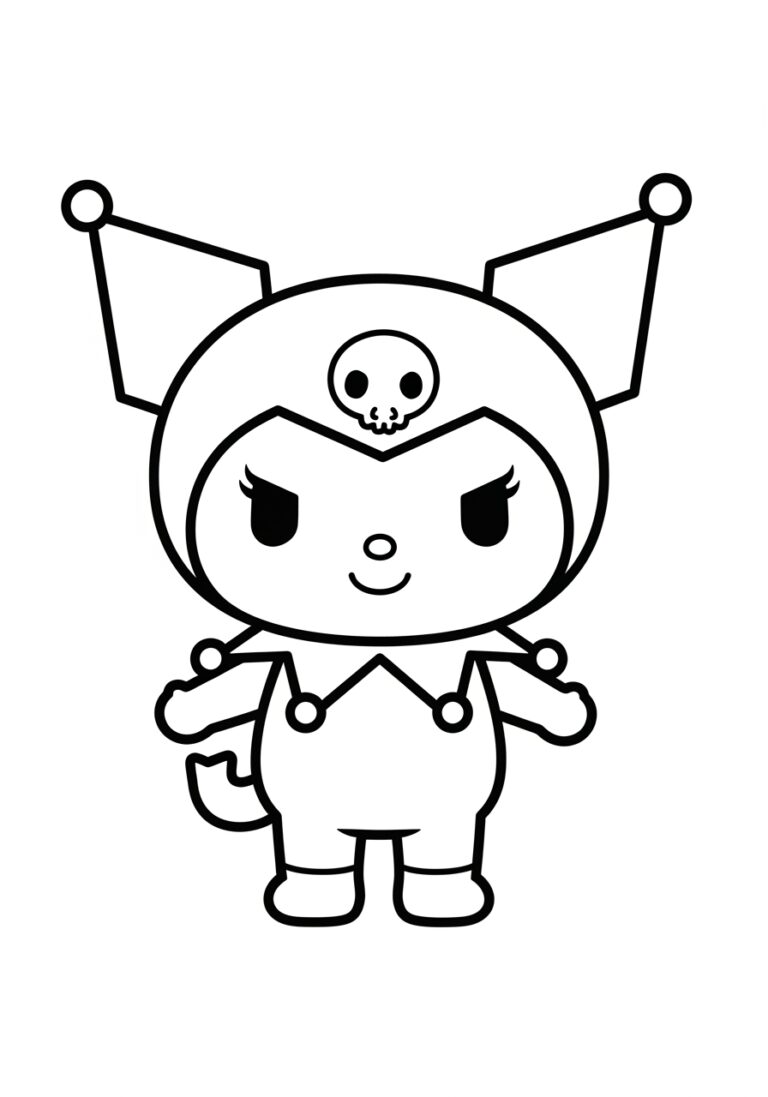 Kuromi School Coloring Page