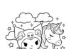 Kuromi Unicorn Coloring Page