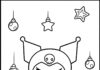 Kuromi with Stars Coloring Page