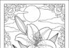 Lily Under the Moonlight Coloring Page