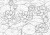 Lotus Coloring Image Page