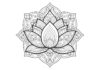 Lotus Flower Mandala Coloring Page
