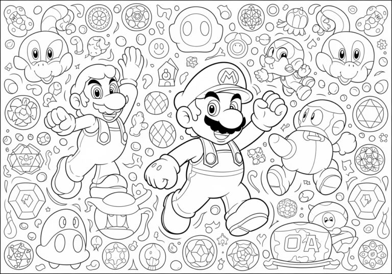Mario 3D World Coloring Page