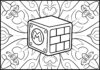 Mario Block Coloring Page