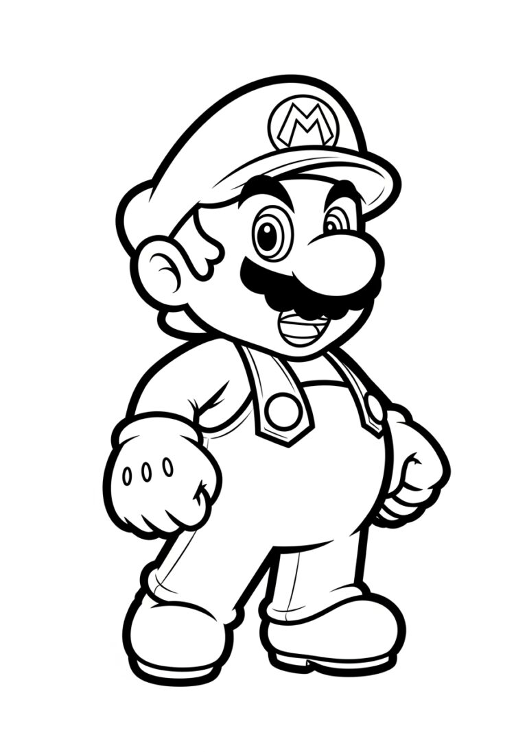 Mario Brother Character Coloring Page