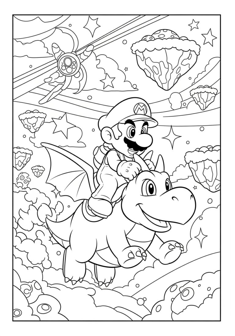 Dibujo Para Colorear De Mario Galaxy Aventura C smica Para Ni os Dibujo Para Colorear De Mario Galaxy Aventura C smica Para Ni os