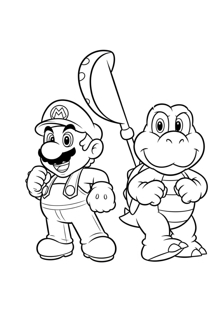 Mario Koopa Coloring Page