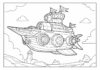 Mario Odyssey Ship Coloring Page