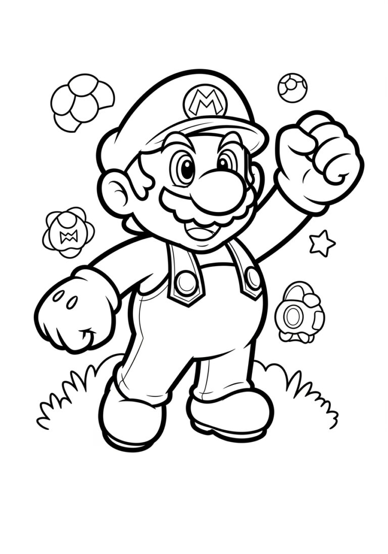 Mario Party Superstar Coloring Page