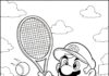 Mario Tennis Coloring Page