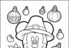 Mickey Thanksgiving Coloring Page