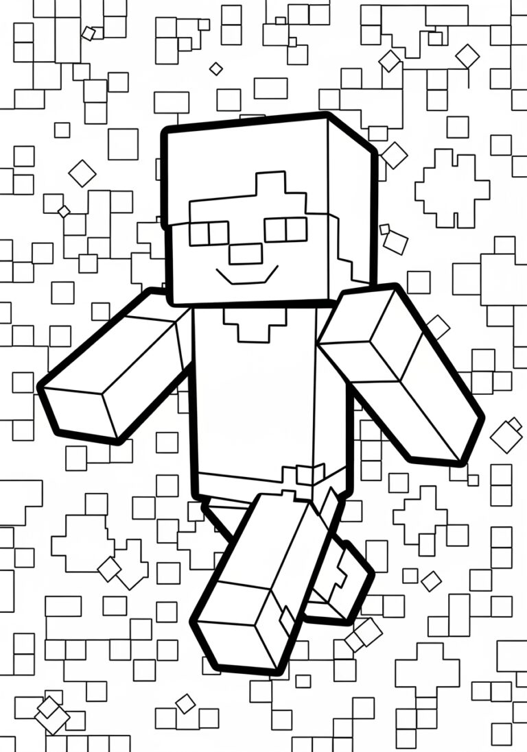 Minecraft Alex Coloring Page