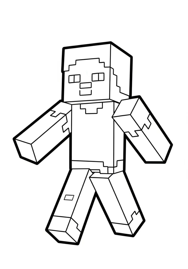 Minecraft Character Printable Coloring Page