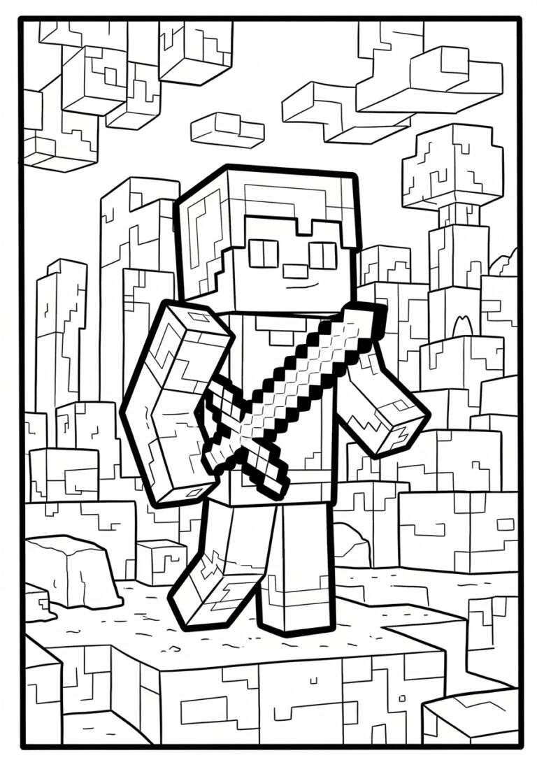 Minecraft Coloring Image