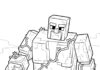 Minecraft Coloring Page Iron Golem