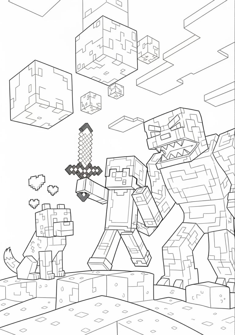 Minecraft Coloring Page That You Can Print