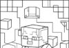 Minecraft Colour by Number Printable
