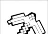Minecraft Pickaxe Coloring Page
