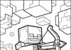 Minecraft Skeleton Coloring Page