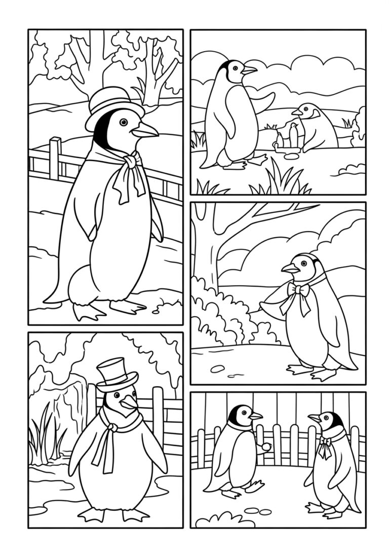 Mr. Popper’s Penguin Coloring Page