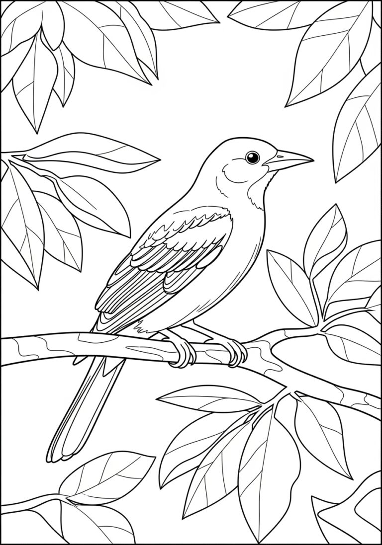 Oriole Bird Coloring Page