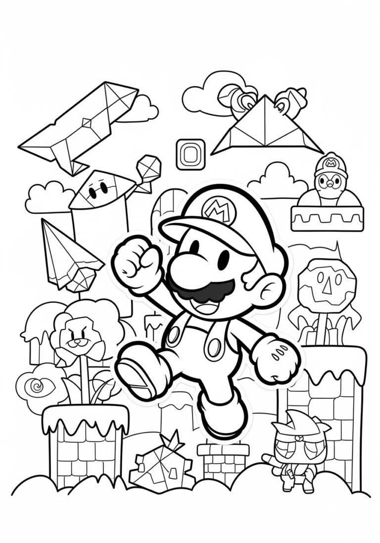 Paper Mario: The Origami King Coloring Page
