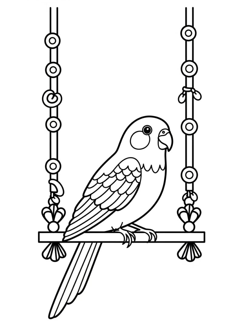 Pet Bird Coloring Page