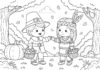 Pilgrim Thanksgiving Coloring Page
