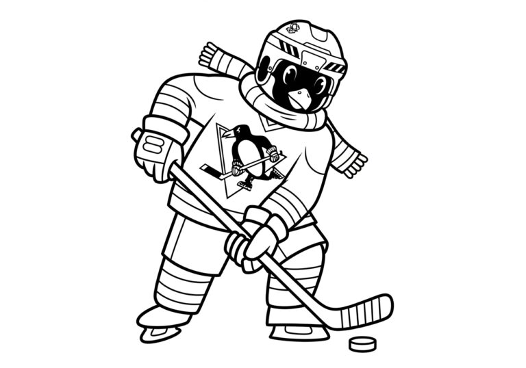 Pittsburgh Penguin Coloring Page