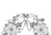 Poinsettia Wreath Coloring Page