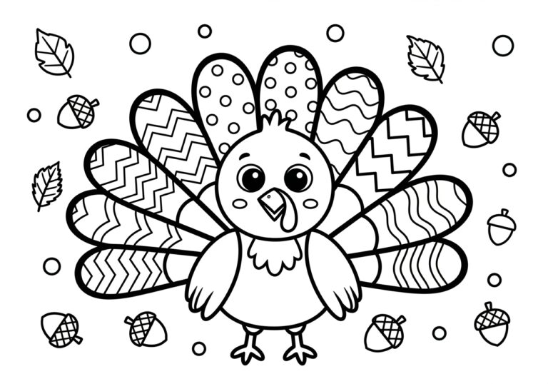 Pre K Thanksgiving Coloring Page