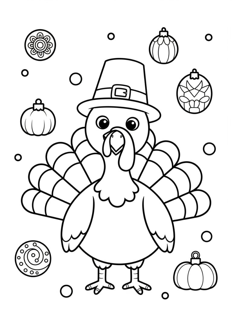 Preschool Coloring Page Thanksgiving