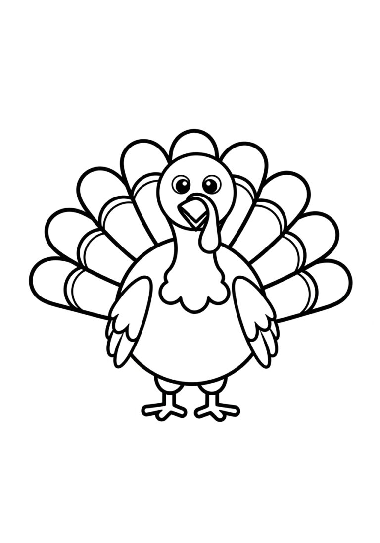 Preschool Turkey Coloring Page