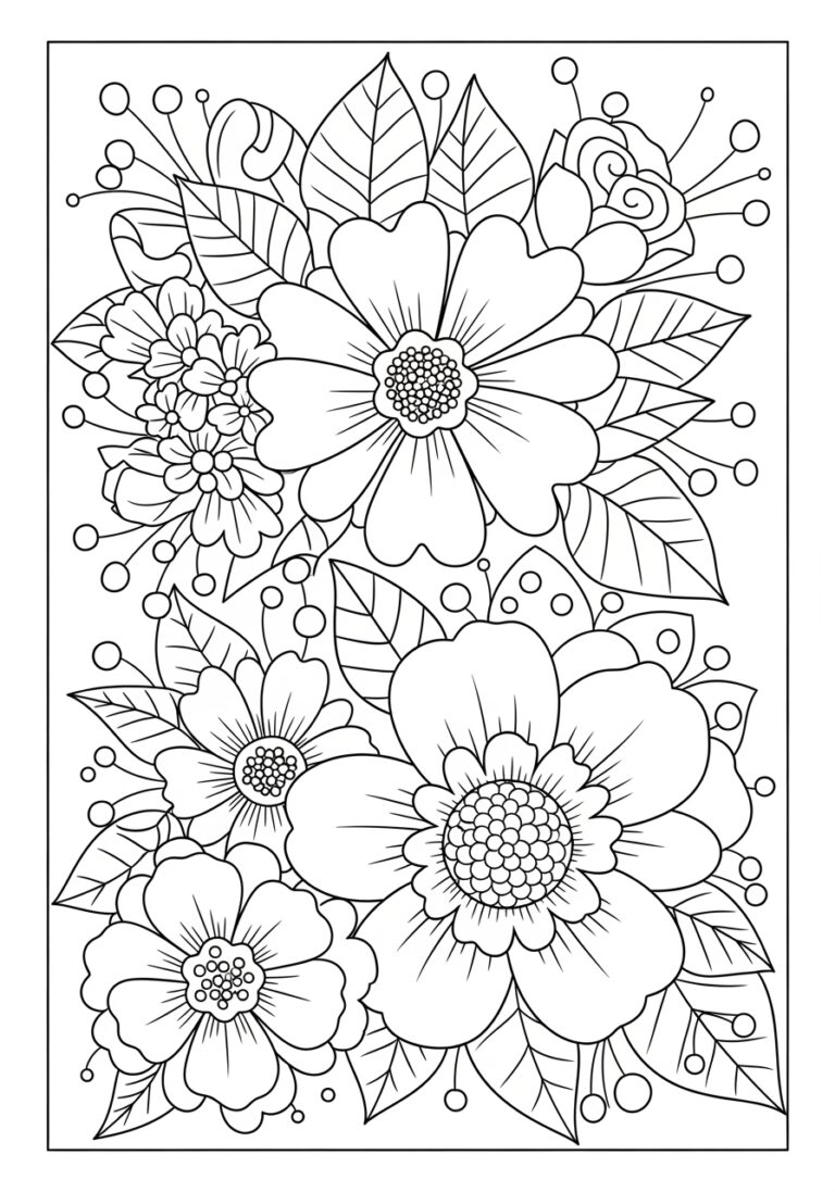 Pretty Flower Coloring Page